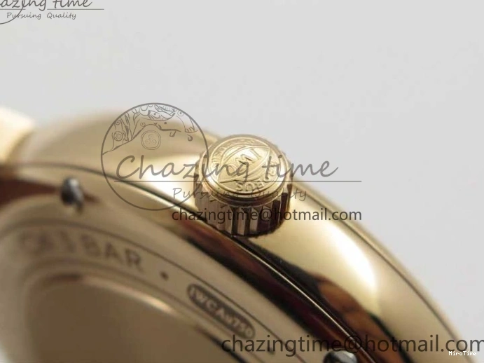 MIROTIME 0429 Portofino 37mm RG V7F 1:1 Best Edition Gray Dial on Deep Brown Leather Strap A SunProtective 7090